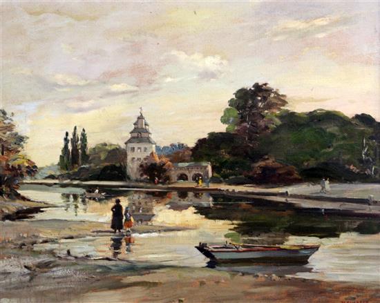 H. Charles River landscape, 16 x 20in.